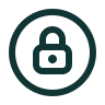 Icon of a lock symbolizing security.